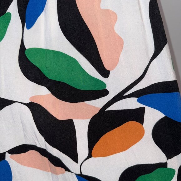 Eloquii Multicolor Abstract Leaf Print Maxi Dress Size 18W - Picture 4 of 8